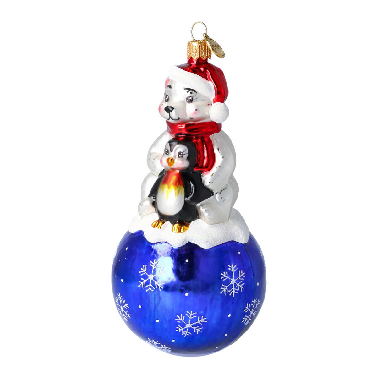 Tender Arctic Kinship | Hand-Painted Glass Ornament | Blubom 2020-218