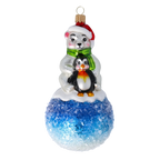 Gentle Tundra Kinship | Hand-Painted Glass Ornament | Blubom 2020-219