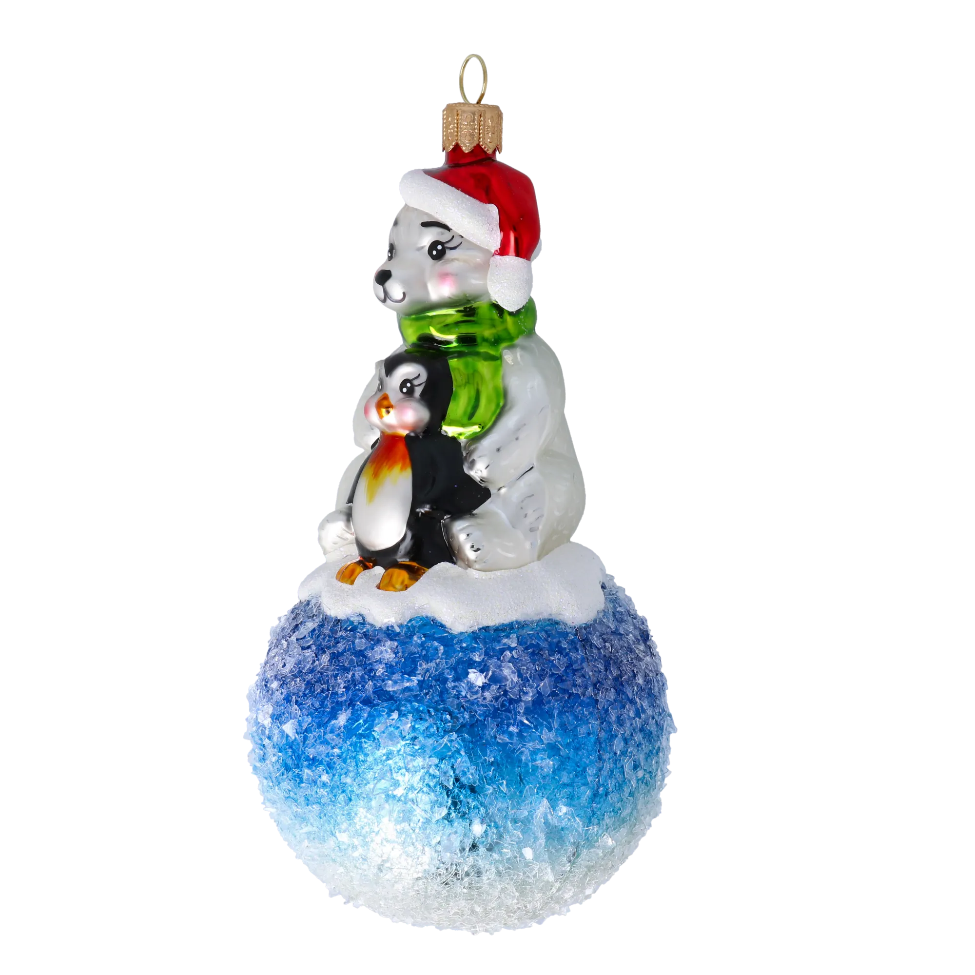 Gentle Tundra Kinship | Hand-Painted Glass Ornament | Blubom 2020-219