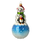 Gentle Tundra Kinship | Hand-Painted Glass Ornament | Blubom 2020-219