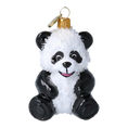 Load image into Gallery viewer, Snow Panda - Glass Christmas Ornament.
