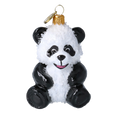 Load image into Gallery viewer, Snow Panda - Glass Christmas Ornament. 2020-222
