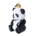 Load image into Gallery viewer, Snow Panda - Glass Christmas Ornament. 2020-222
