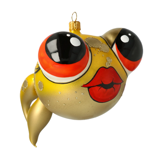 Goldfish - Charming Glass Decoration. Handmade Glass Christmas ornament. 2020-223