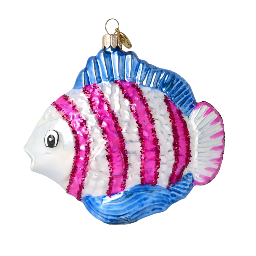 Inquisitive Coral Voyager | Hand-Painted Glass Ornament | Blubom 2020-227
