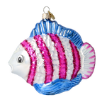 Inquisitive Coral Voyager | Hand-Painted Glass Ornament | Blubom 2020-227