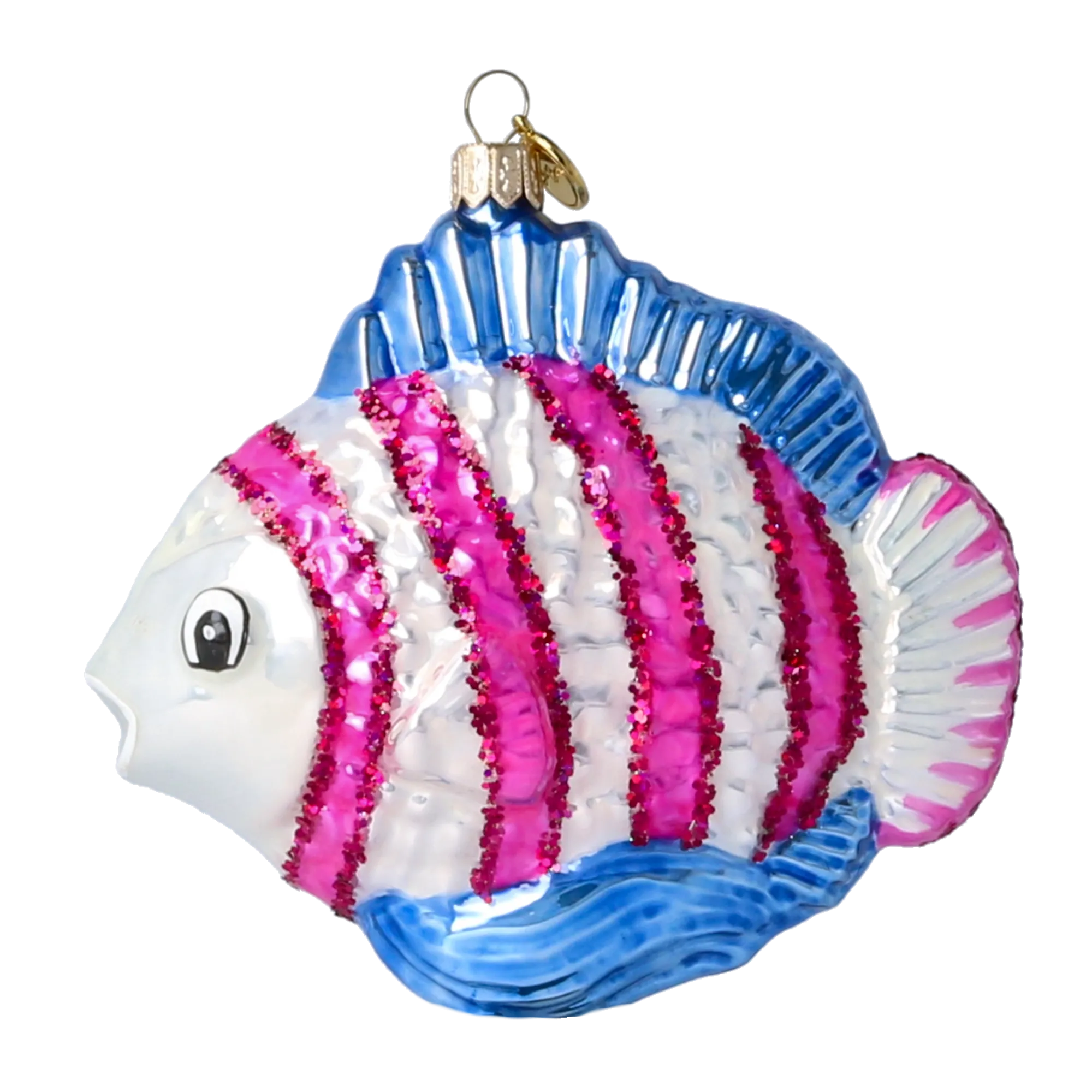 Inquisitive Coral Voyager | Hand-Painted Glass Ornament | Blubom 2020-227