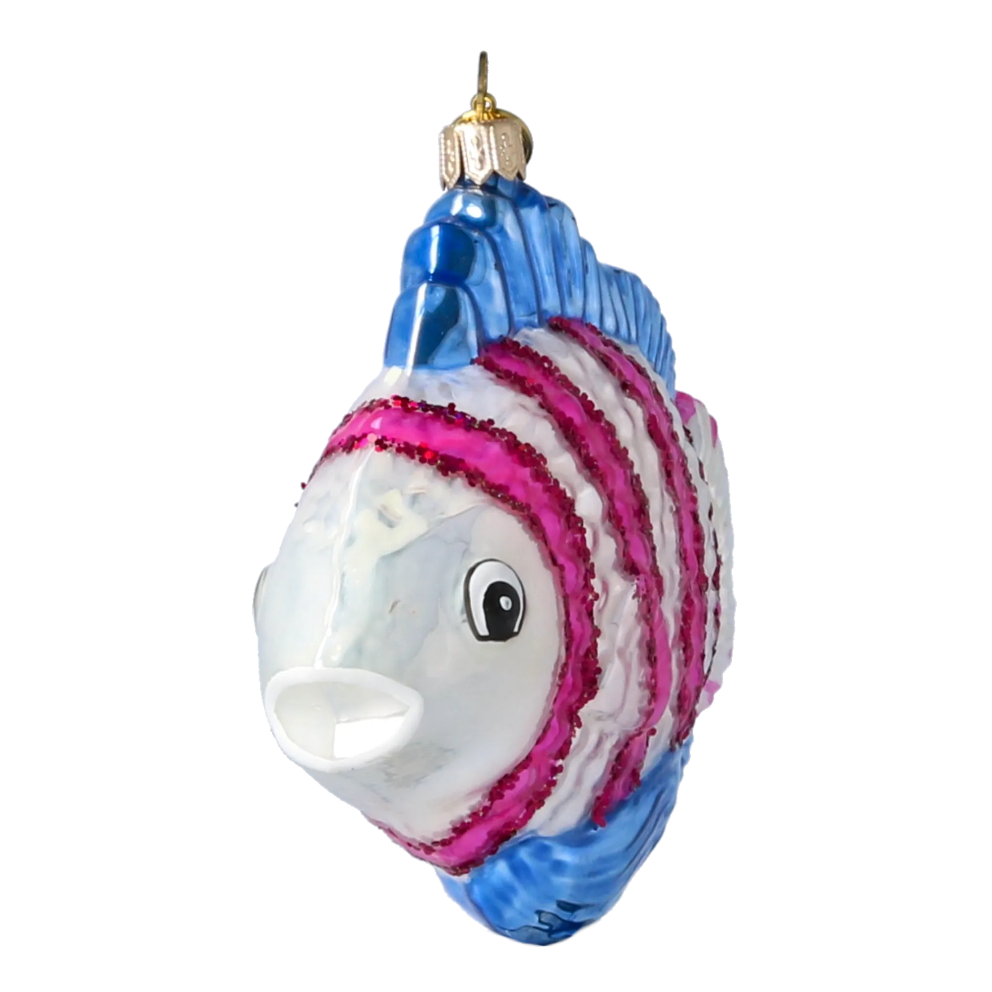 Inquisitive Coral Voyager | Hand-Painted Glass Ornament | Blubom 2020-227