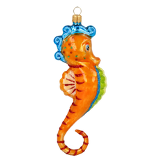 Fancy Seahorse in Tangerine