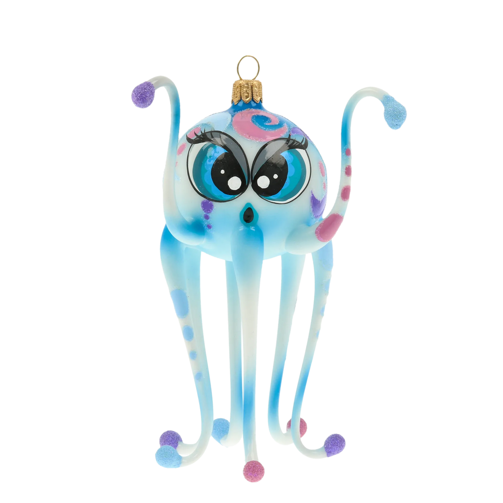 Azure Voyager | Hand-Painted Glass Ornament | Blubom 2020-243