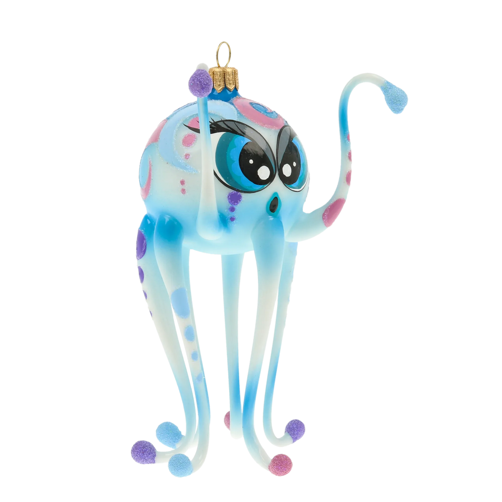 Azure Voyager | Hand-Painted Glass Ornament | Blubom 2020-243