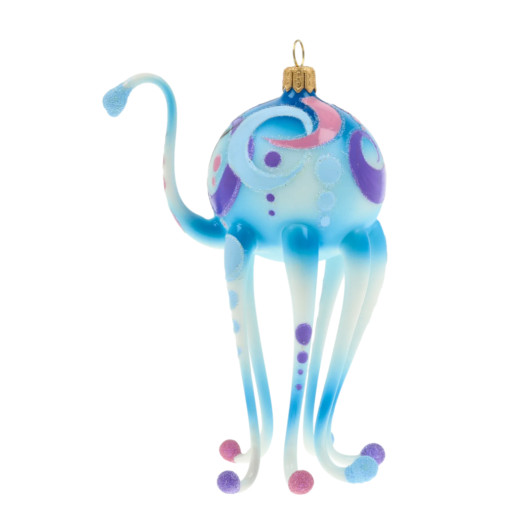 Azure Voyager | Hand-Painted Glass Ornament | Blubom 2020-243