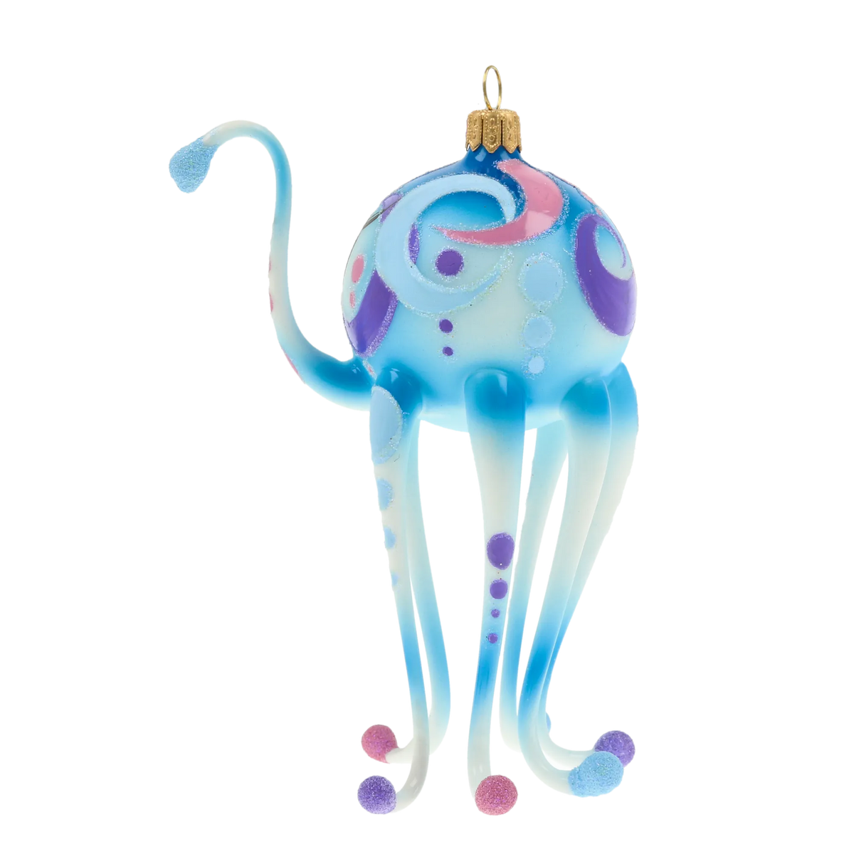 Azure Voyager | Hand-Painted Glass Ornament | Blubom 2020-243