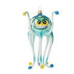 Bold Cerulean Trickster | Hand-Painted Glass Ornament | Blubom 2020-245