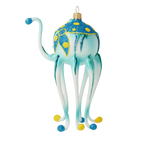 Bold Cerulean Trickster | Hand-Painted Glass Ornament | Blubom 2020-245