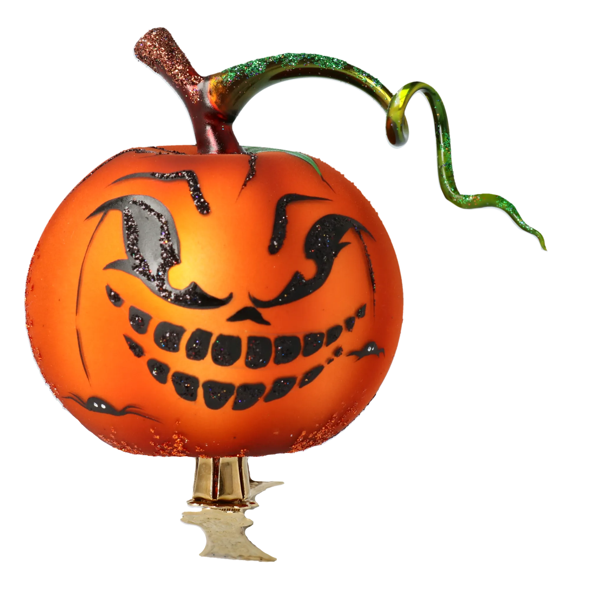 Pumpkin Psotka. Handmade Glass Christmas ornament. 2020-249