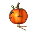 Load image into Gallery viewer, Pumpkin Psotka. Handmade Glass Christmas ornament. 2020-249
