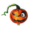 Load image into Gallery viewer, Pumpkin Mischief Handmade Glass Christmas ornament 2020-250
