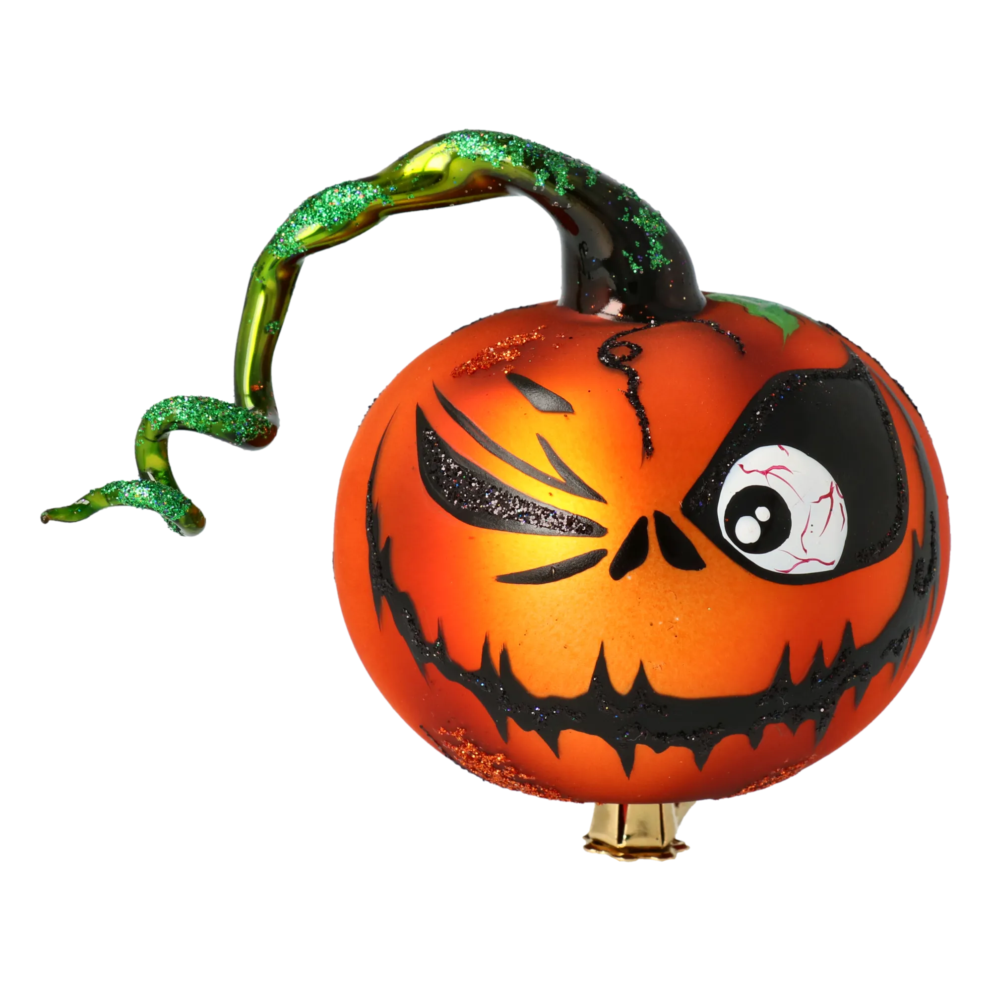 Pumpkin Mischief Handmade Glass Christmas ornament 2020-250