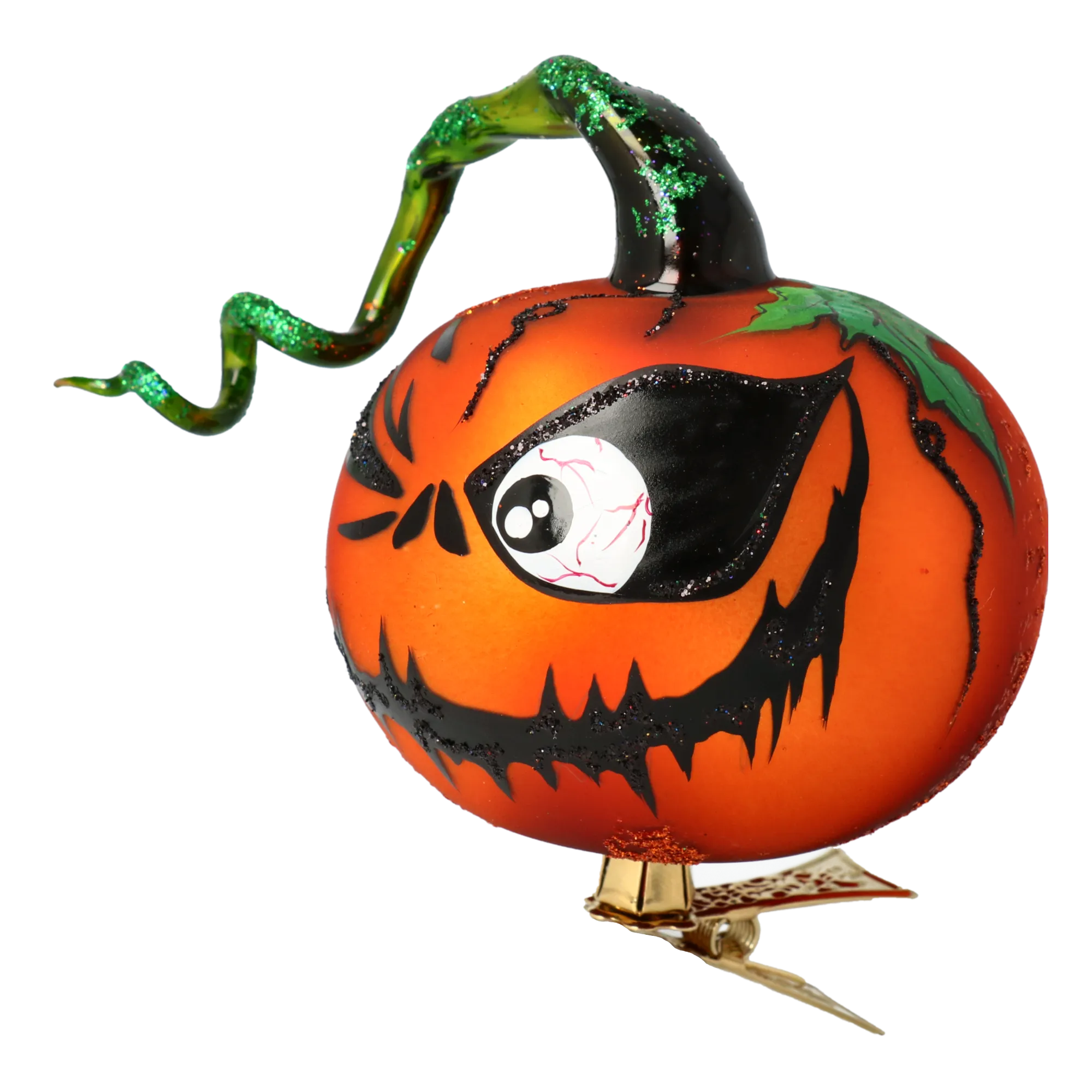 Pumpkin Mischief Handmade Glass Christmas ornament 2020-250