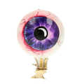 Awakened Violet Gaze | Hand-Painted Glass Ornament | Blubom 2020-251