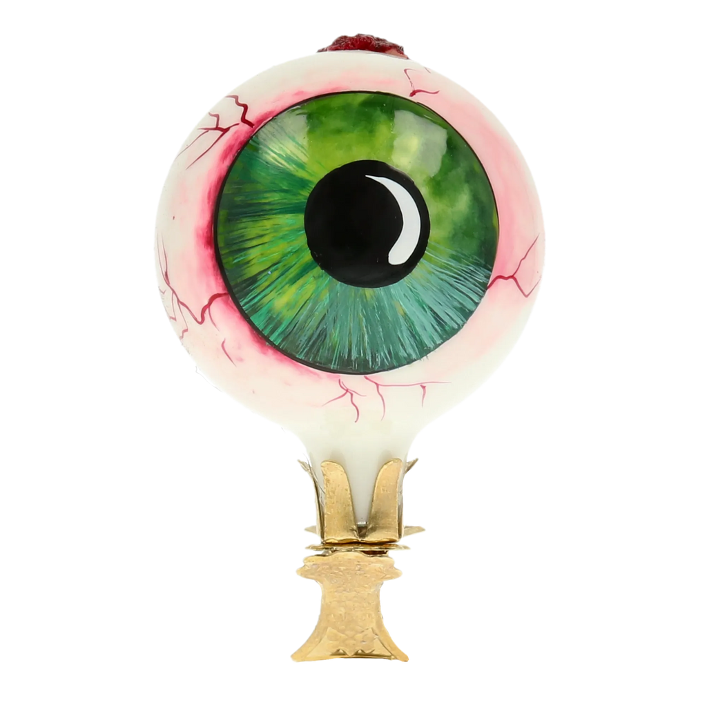 Restless Verdant Gaze | Hand-Painted Glass Ornament | Blubom 2020-252