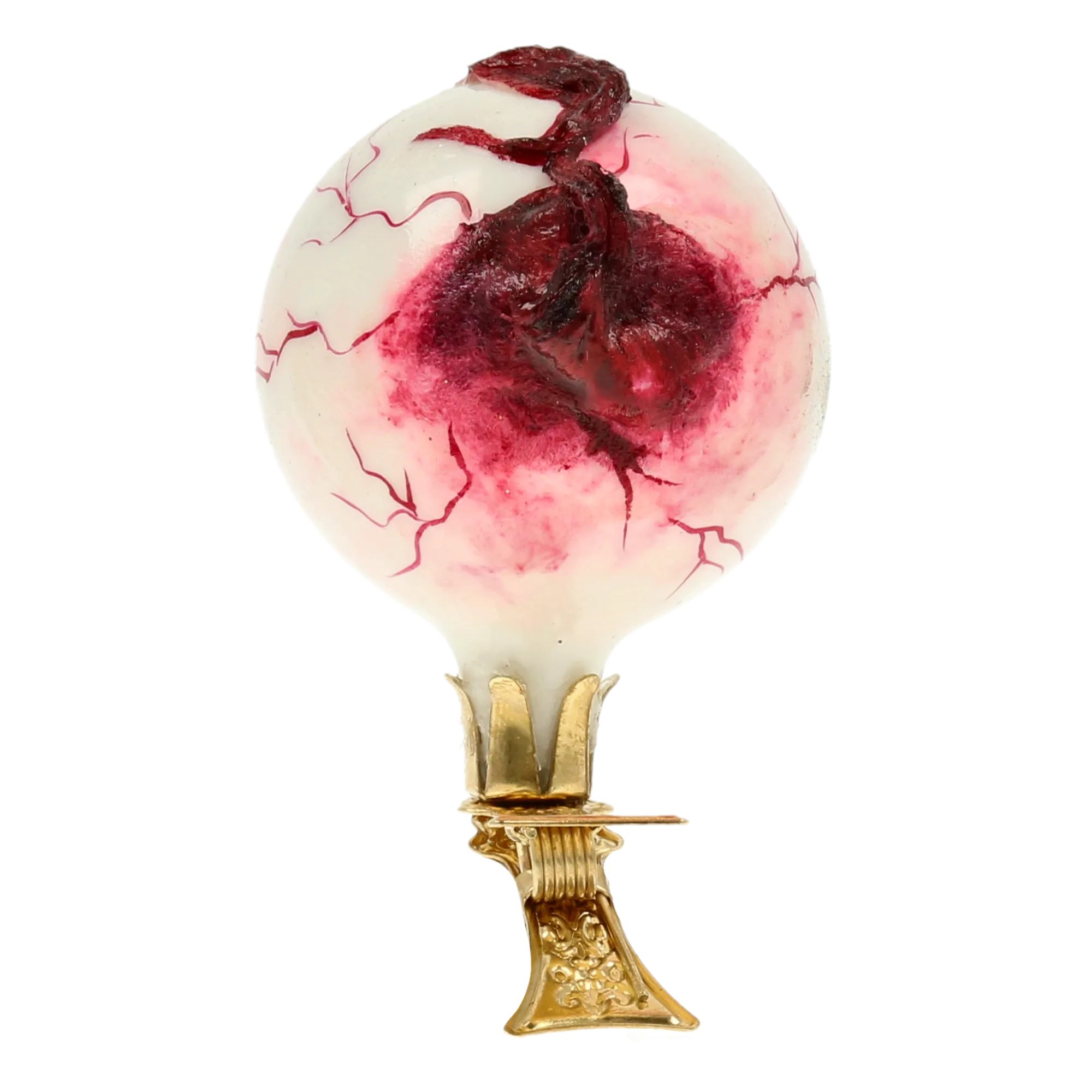 Restless Verdant Gaze | Hand-Painted Glass Ornament | Blubom 2020-252