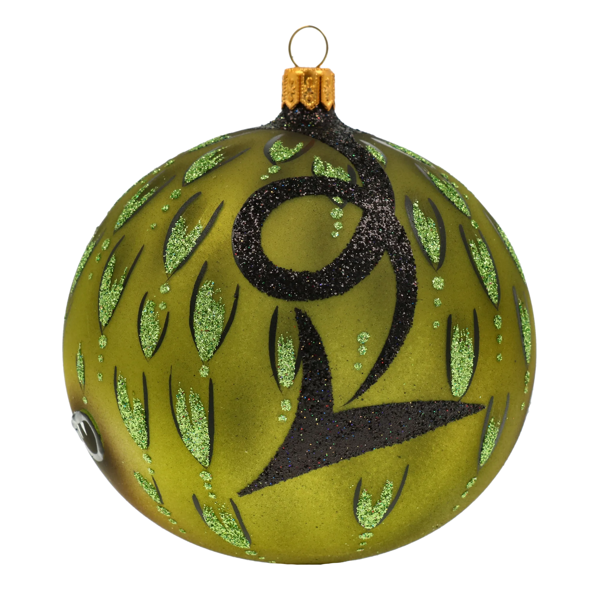 Green Dragon. Handmade Glass Christmas ornament. 2020-254