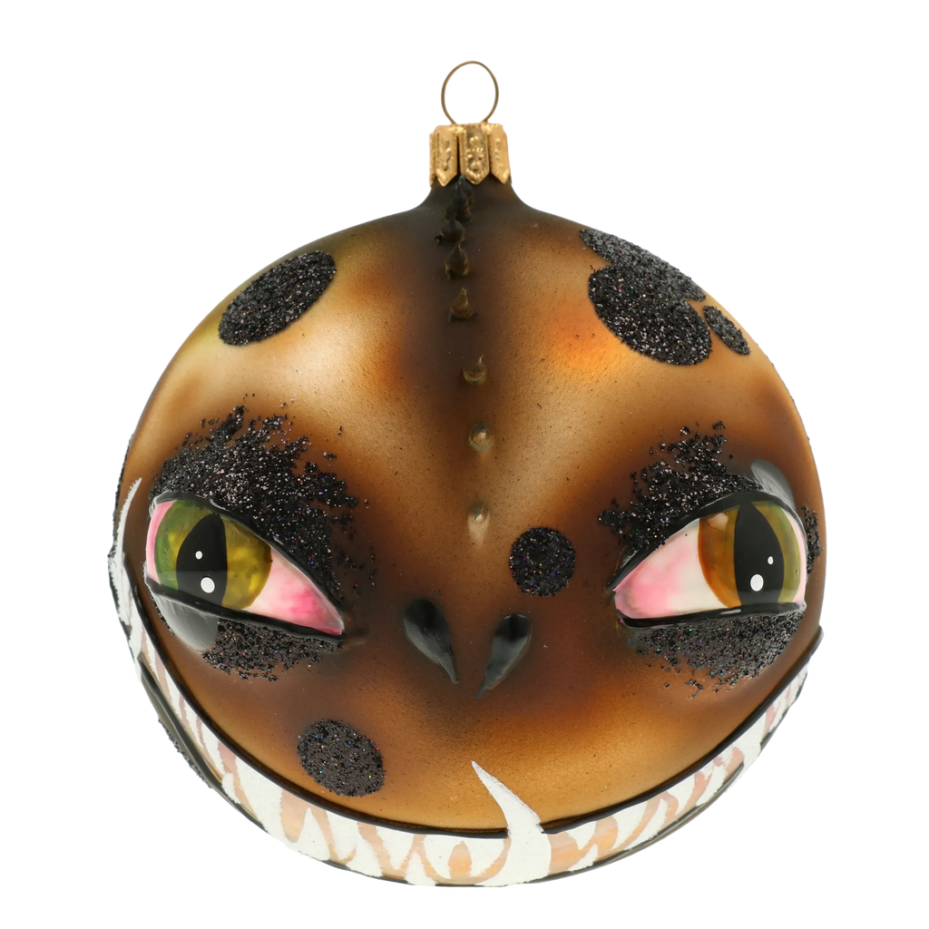 Cunning Amber Wyvern | Hand-Painted Glass Ornament | Blubom 2020-255