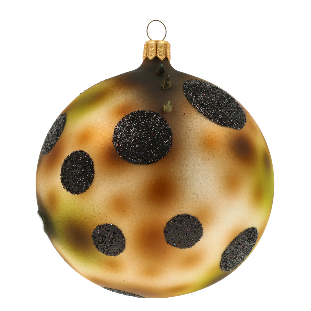 Cunning Amber Wyvern | Hand-Painted Glass Ornament | Blubom 2020-255