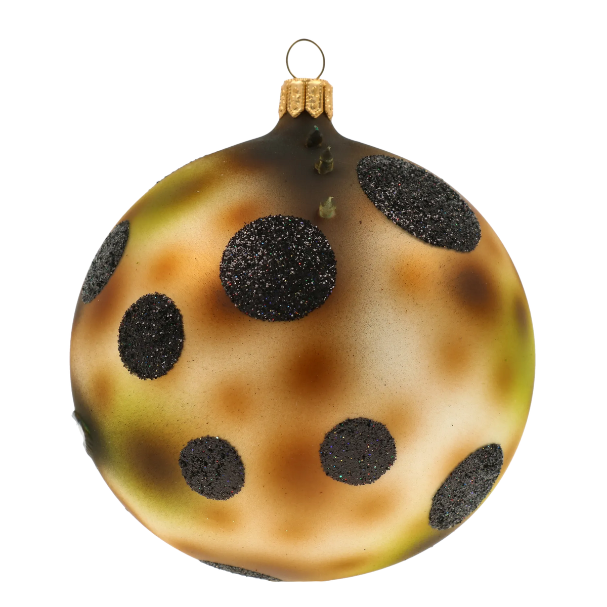 Cunning Amber Wyvern | Hand-Painted Glass Ornament | Blubom 2020-255