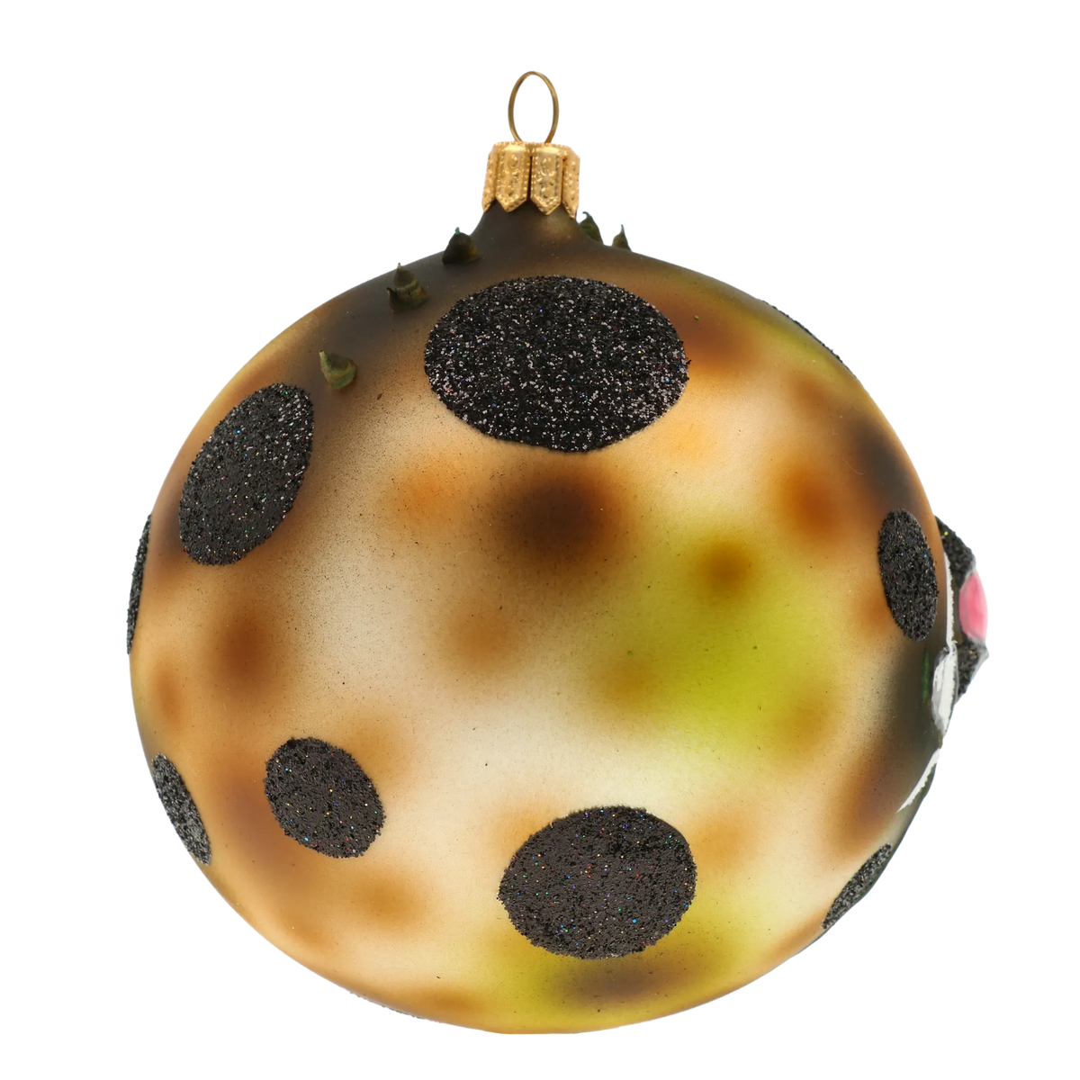Cunning Amber Wyvern | Hand-Painted Glass Ornament | Blubom 2020-255