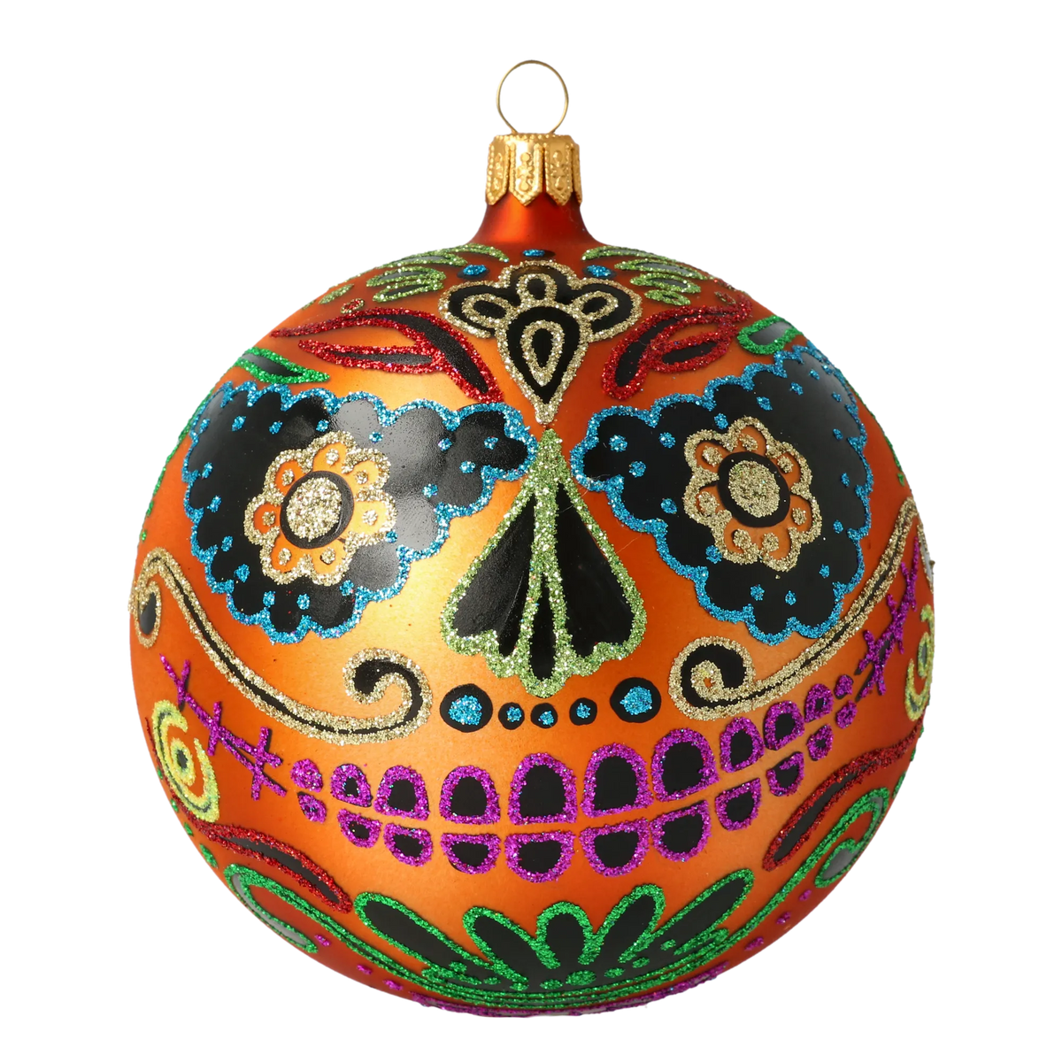Saffron Ancestral Echo | Hand-Painted Glass Ornament | Blubom 2020-260