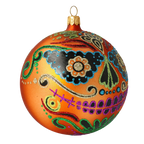 Saffron Ancestral Echo | Hand-Painted Glass Ornament | Blubom 2020-260