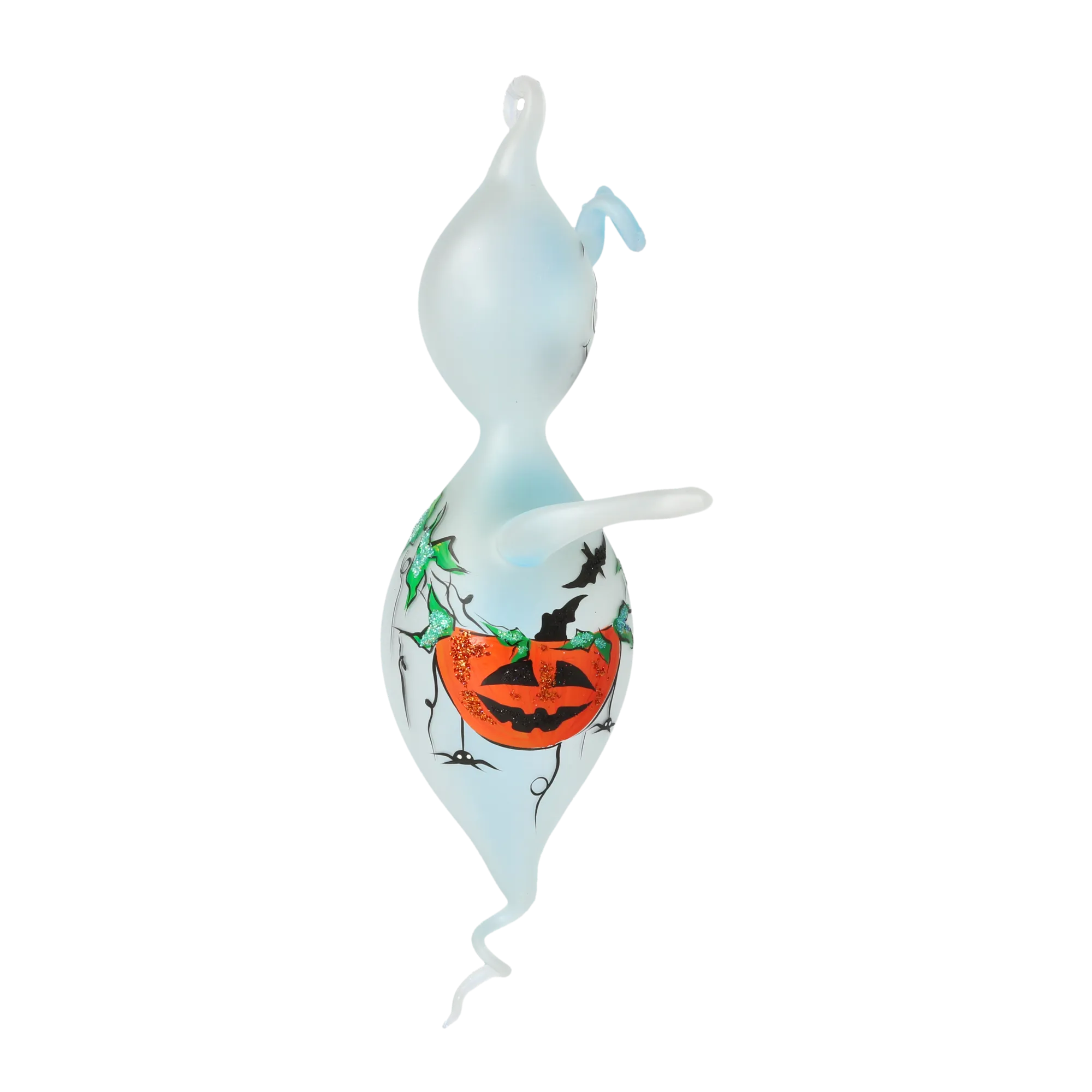 Fairy Tale Halloween Ghost. Handmade Glass Christmas ornament. 2020-263