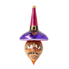 Pensive Midnight Seer | Hand-Painted Glass Ornament | Blubom 2020-264