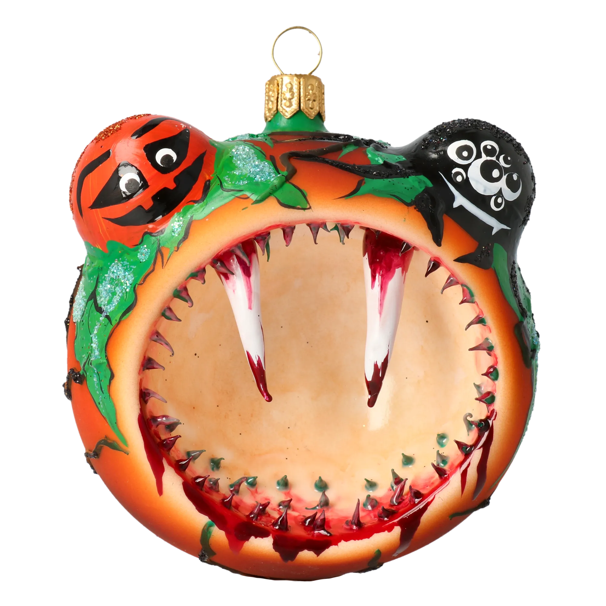 Savage Crimson Maw | Hand-Painted Glass Ornament | Blubom 2020-267