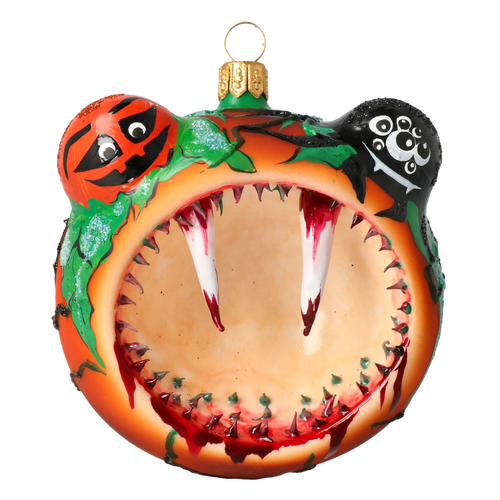 Savage Crimson Maw | Hand-Painted Glass Ornament | Blubom 2020-267