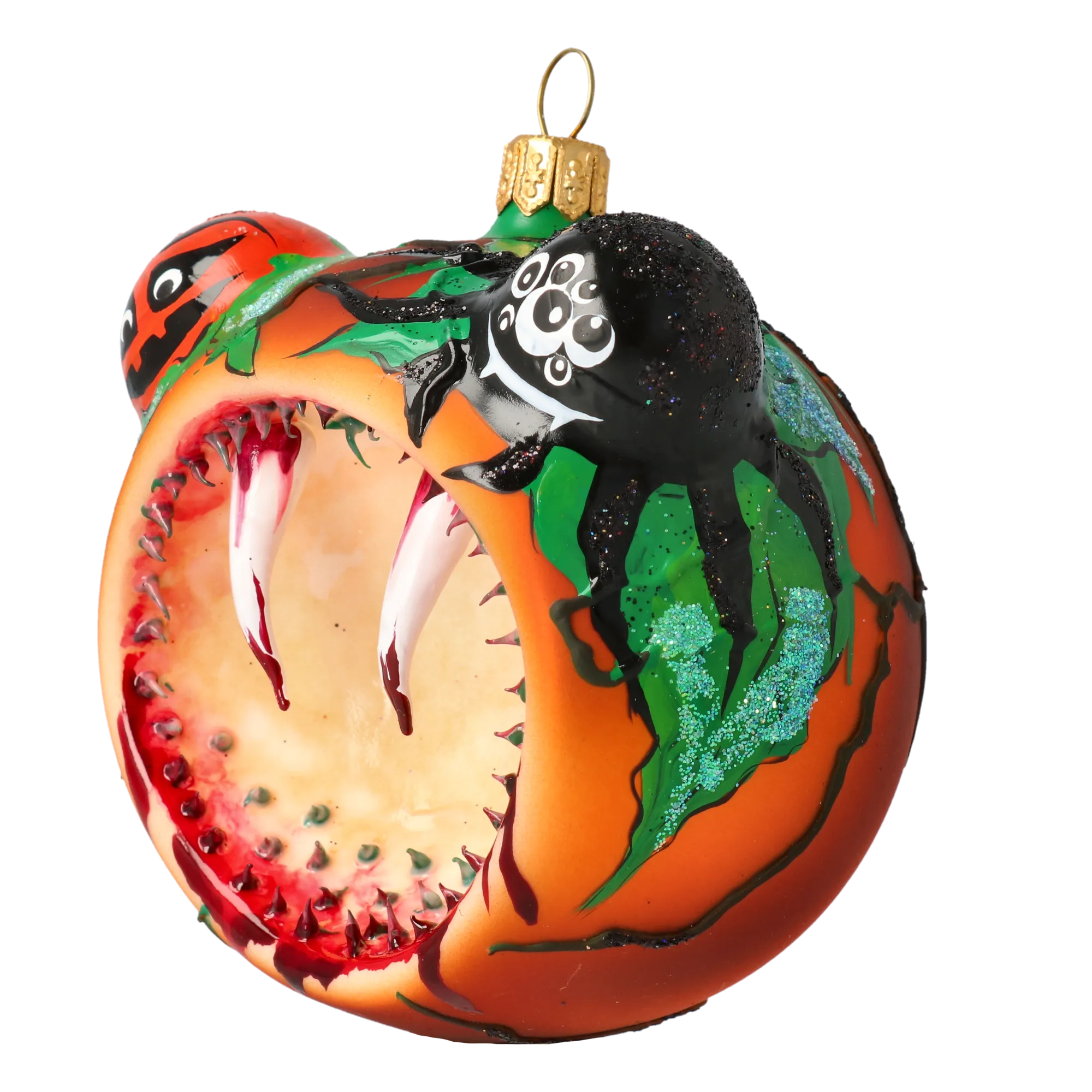 Savage Crimson Maw | Hand-Painted Glass Ornament | Blubom 2020-267