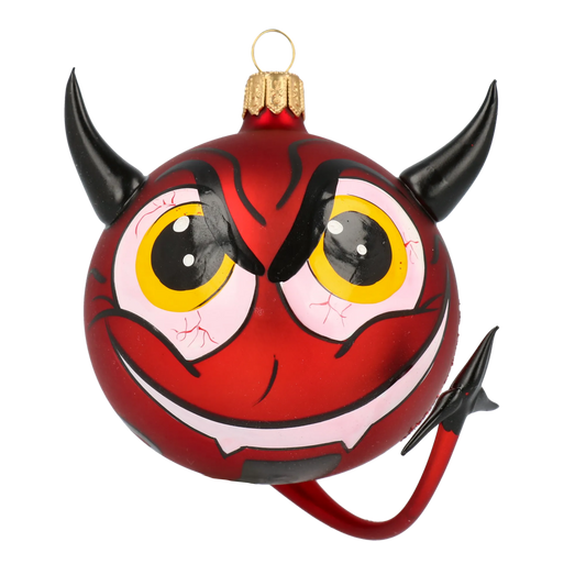 Devil of Hell. Handmade Glass Christmas ornament. 2020-271