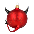 Feverish Imp | Hand-Painted Glass Ornament | Blubom 2020-271