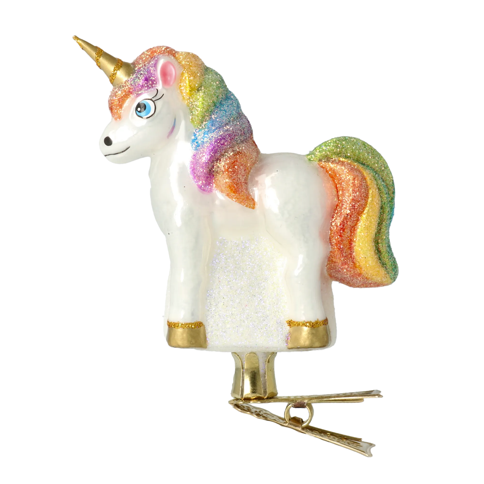 Prismatic Rainbow Unicorn Premium christmas glass ornament 2020-275