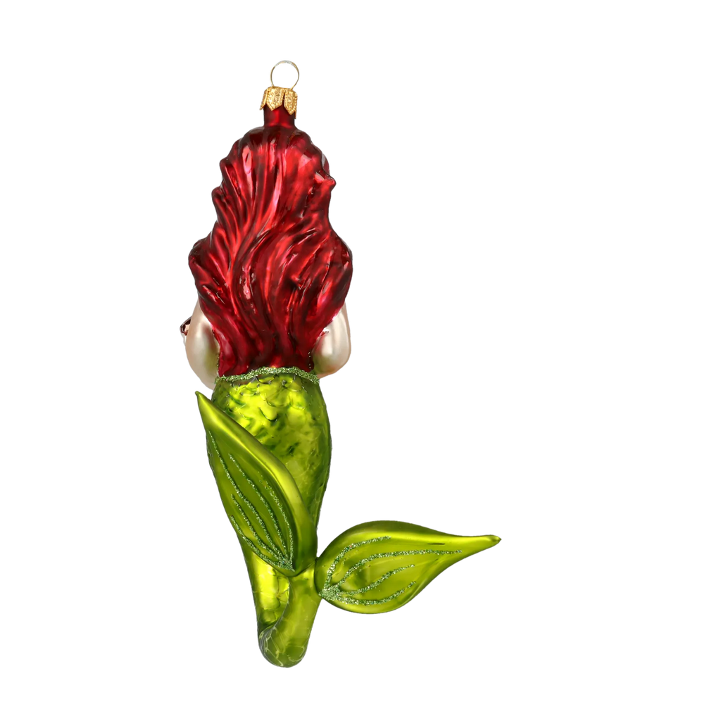 Luminous Pearl Siren | Hand-Painted Glass Ornament | Blubom 2020-277