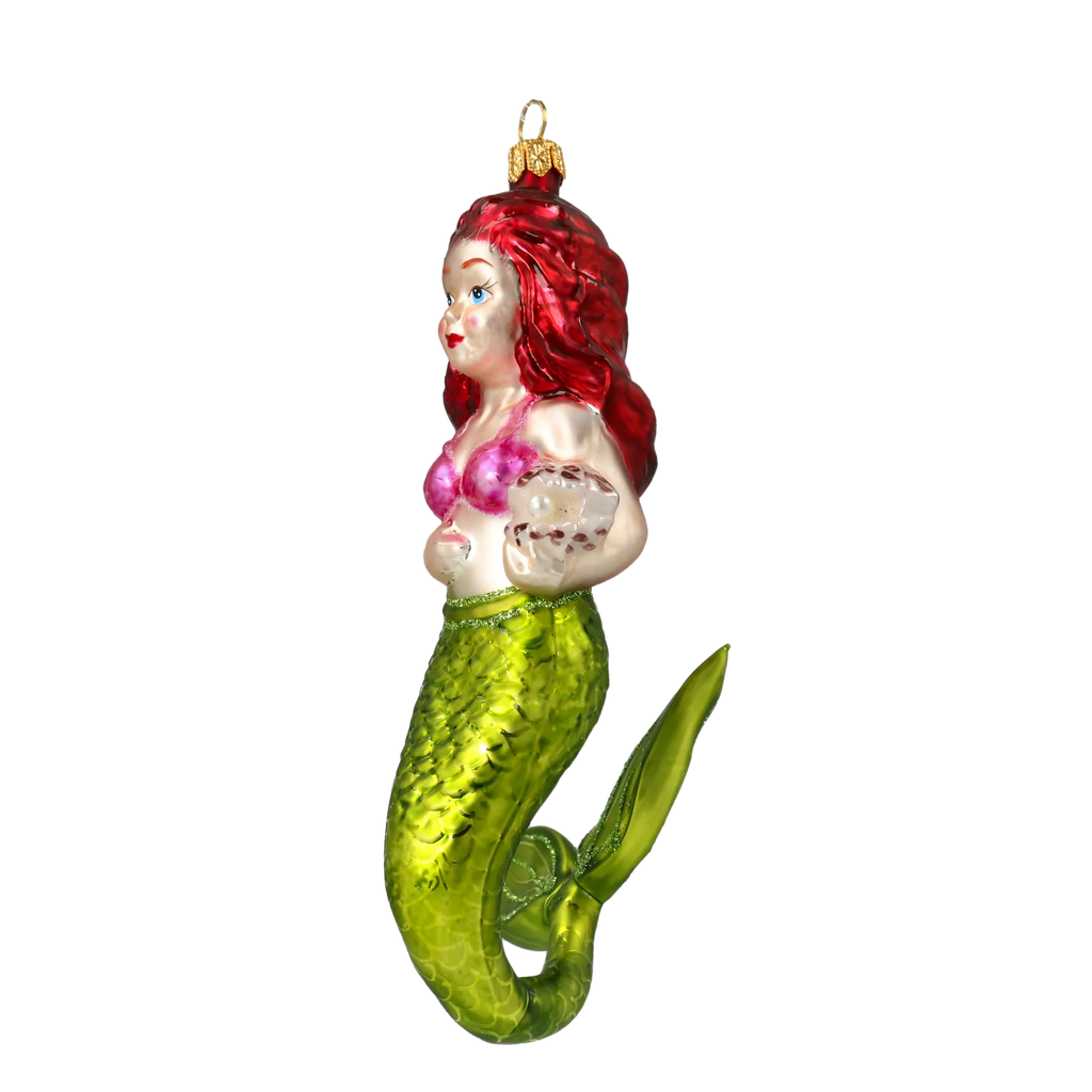 Luminous Pearl Siren | Hand-Painted Glass Ornament | Blubom 2020-277