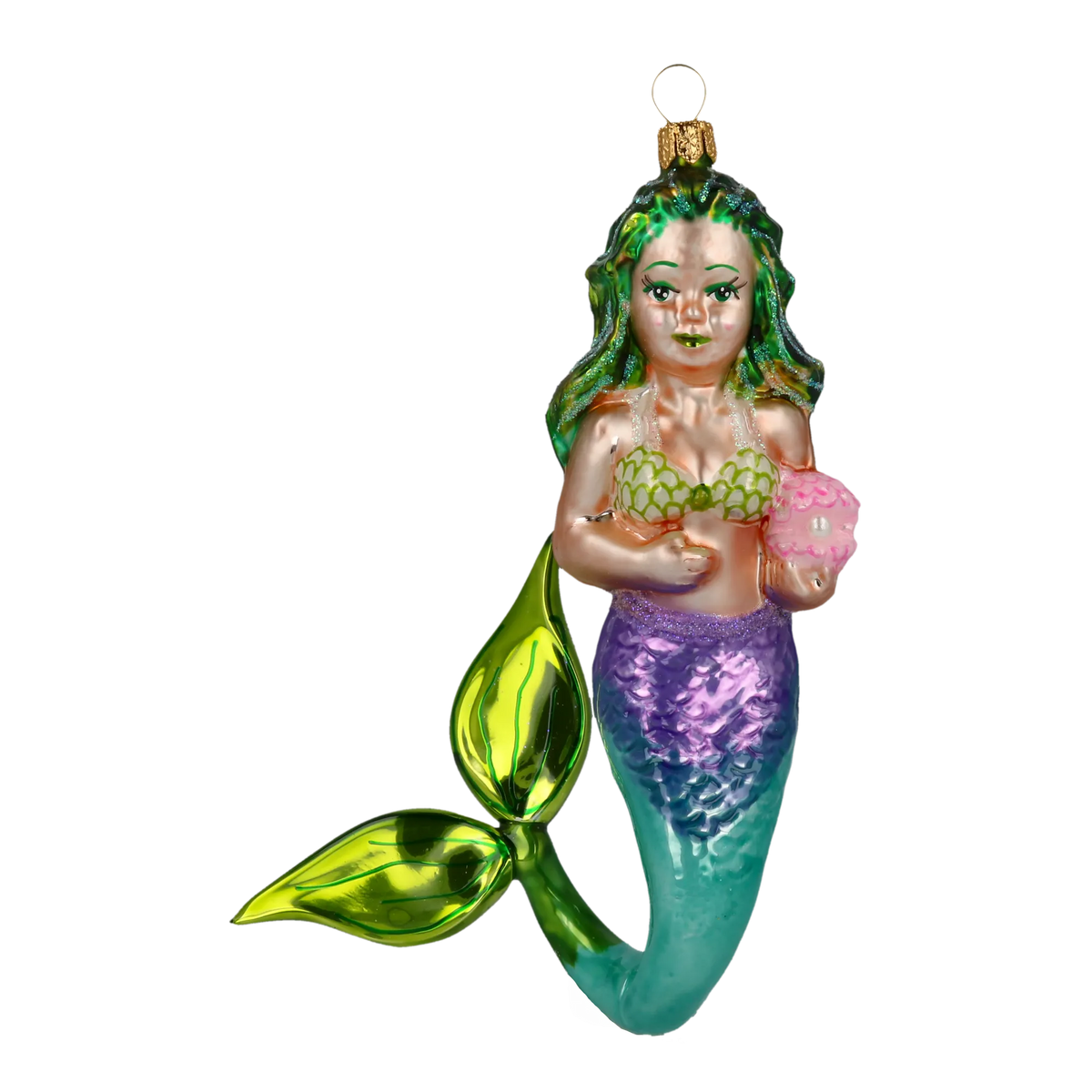 Verdant Deep Muse | Hand-Painted Glass Ornament | Blubom 2020-278