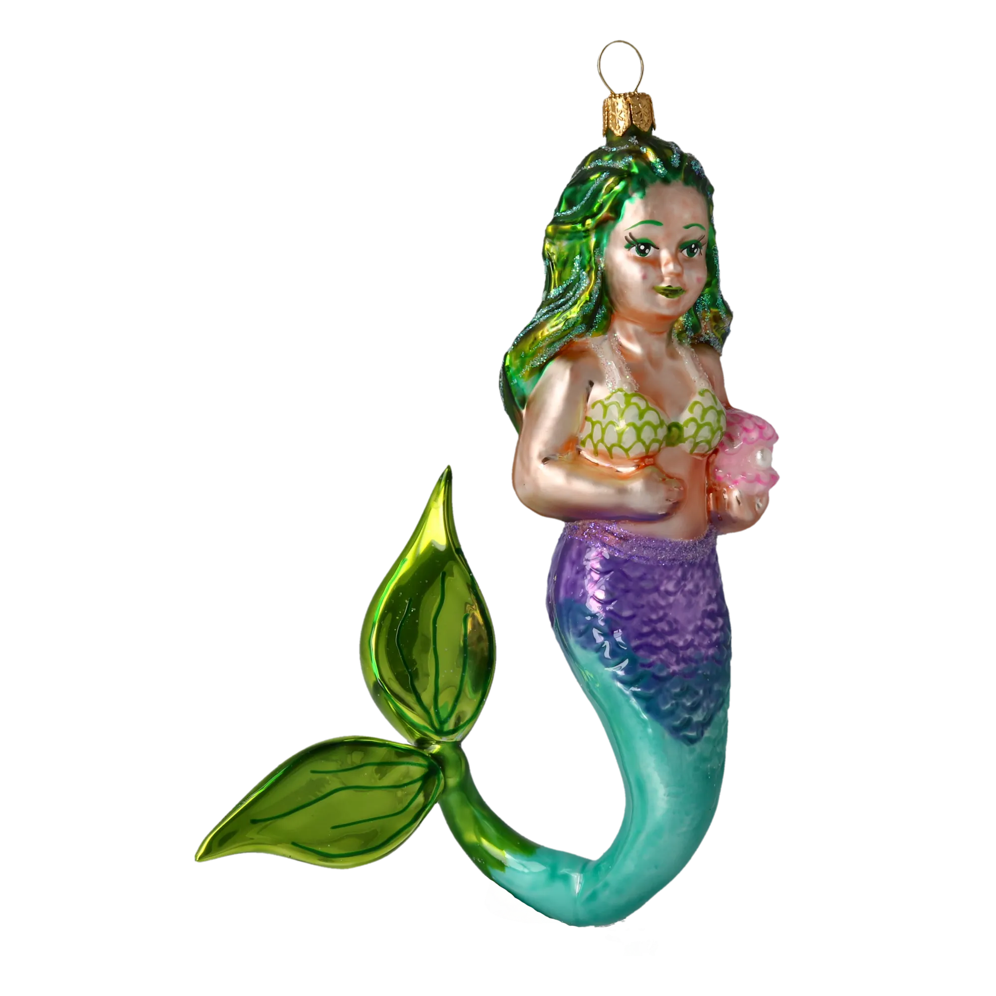 Verdant Deep Muse | Hand-Painted Glass Ornament | Blubom 2020-278