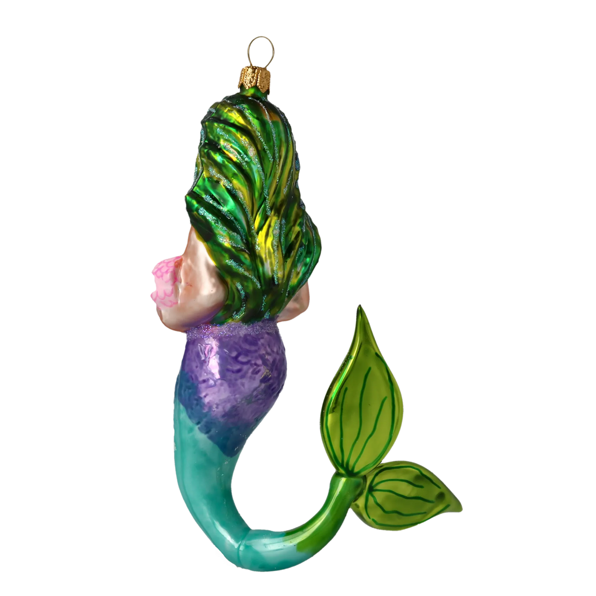 Verdant Deep Muse | Hand-Painted Glass Ornament | Blubom 2020-278