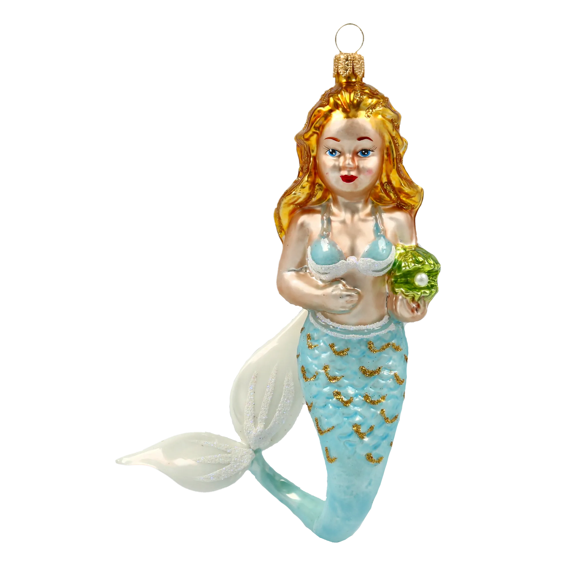 Cerulean & Gold Mermaid's Shell
