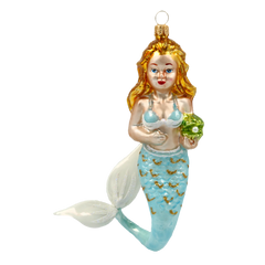 Cerulean & Gold Mermaid's Shell