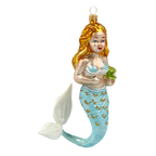 Serene Pearl Maiden | Hand-Painted Glass Ornament | Blubom 2020-279